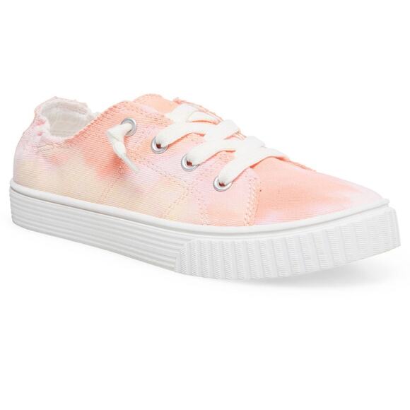 Steve Madden Tennis Shoes NWT Madden Girl Platform Coral Tie-Dye Sneakers 7.5 - Picture 1 of 5